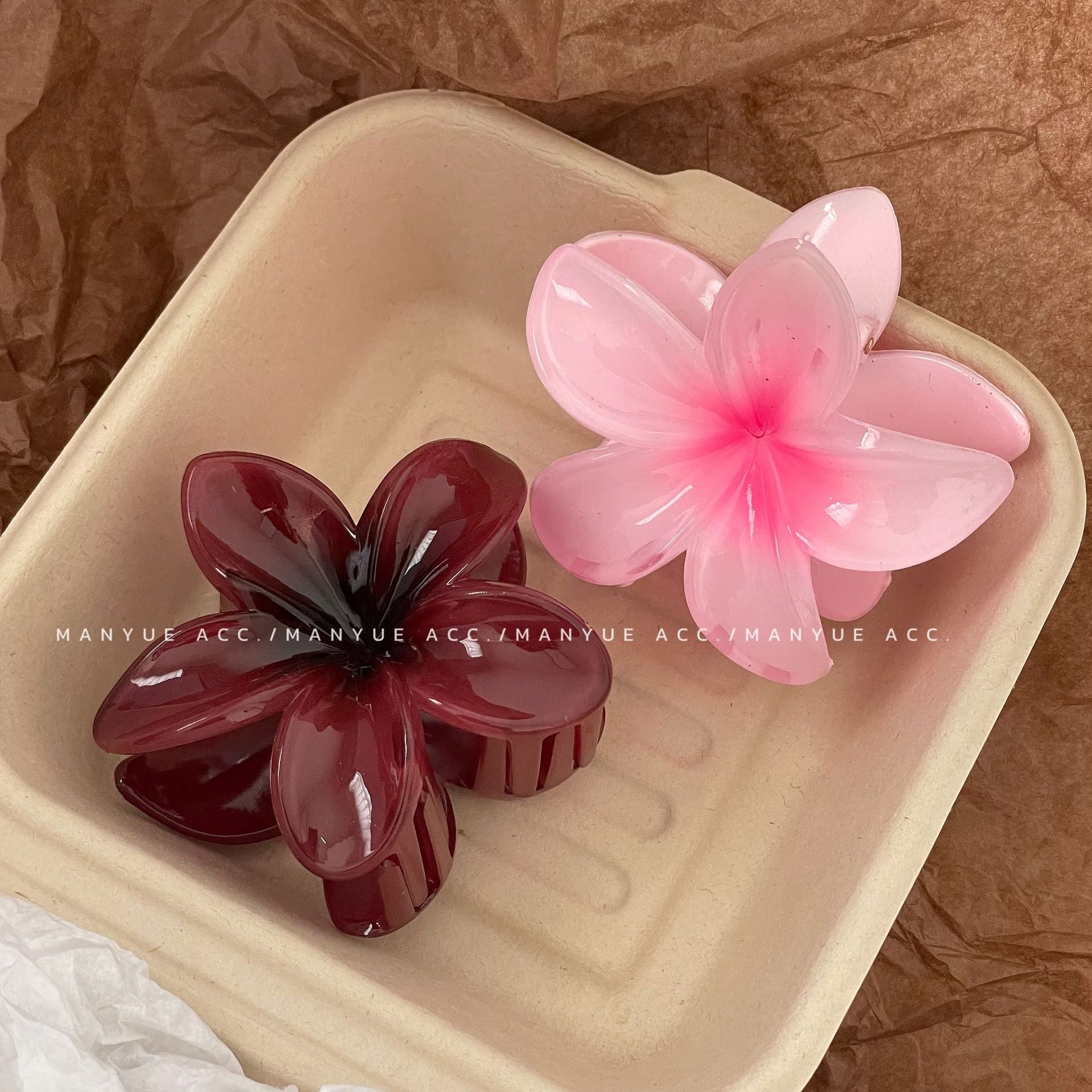 Hair Clip Claw Large - Hawaiian Gradient Hair Clips Flower Hair