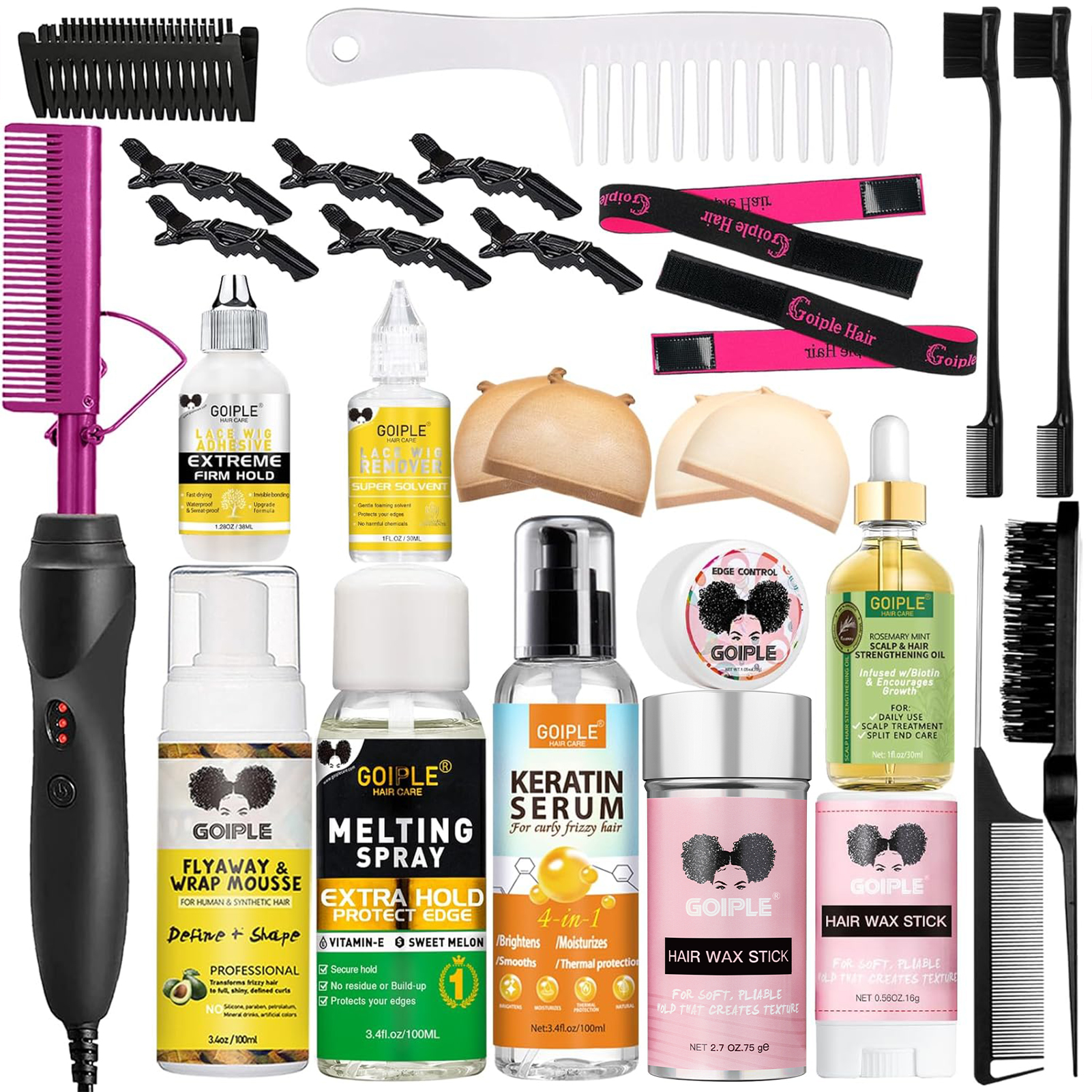 Rosemary Hair Oil - GOIPLE Professional Wig Install Kit Electric