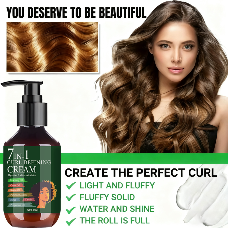 7 IN 1 curl defining cream 1+1 - Rosemary Hair Oil ulasan dan harga