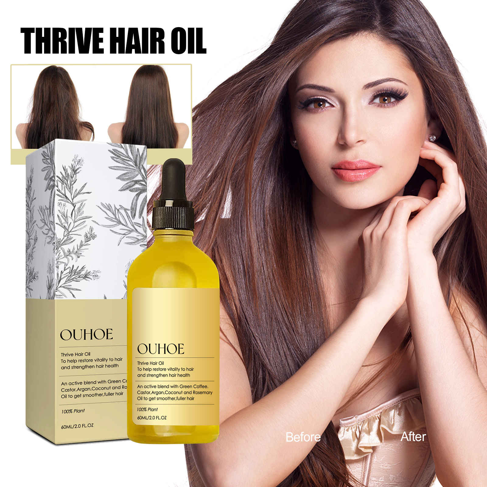 60ml Rosemary Hair Oil for Thi - Rosemary Hair Oil ulasan dan harga