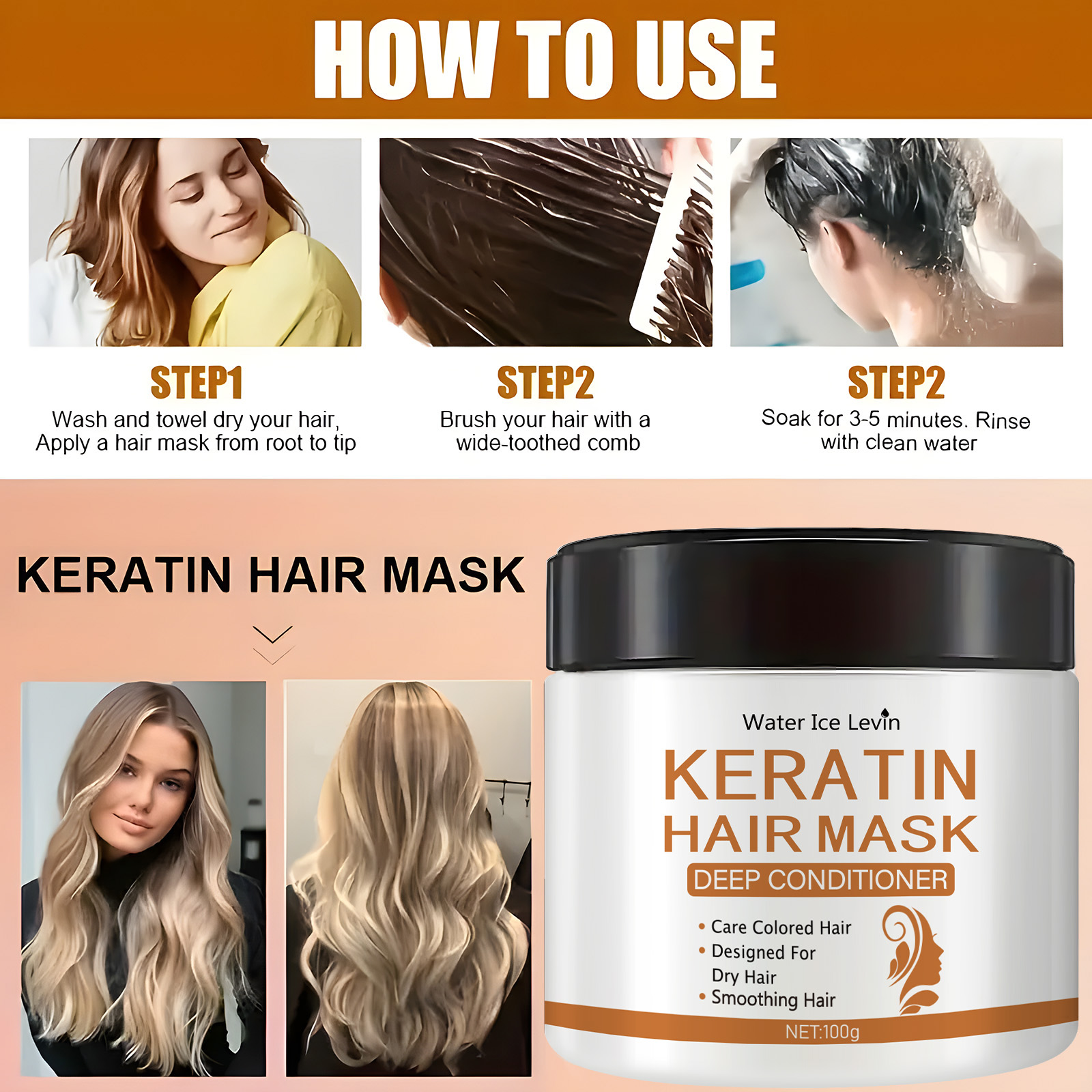 Keratin Hair Mask - Deep Condi - Deep Conditioner Mask ulasan dan harga