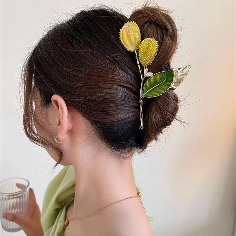 New Sweet Flower Durian Hair C - Hair Clip Claw Large ulasan dan harga