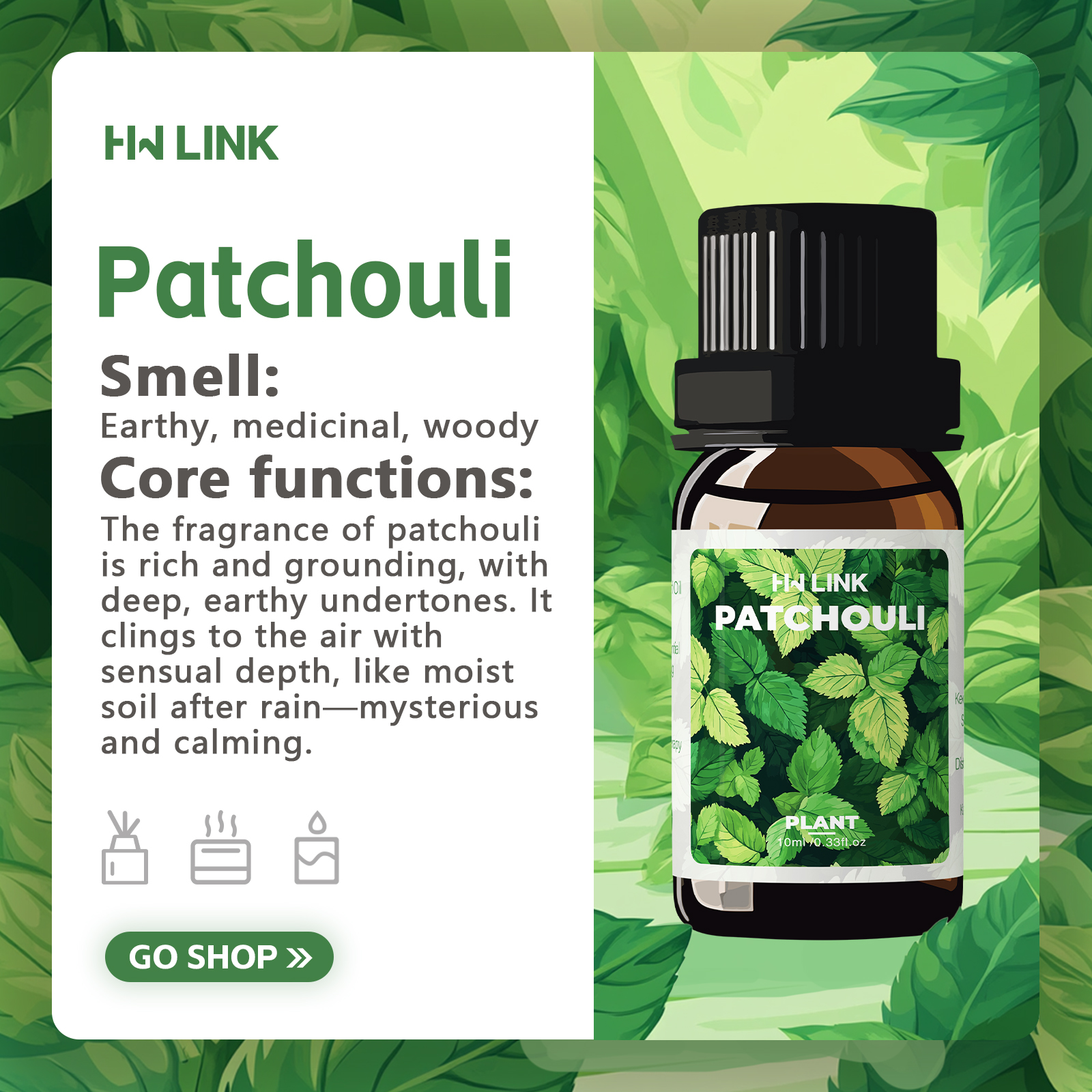 10ml Patchouli Essential Oils  - Hair Care Nature ulasan dan harga