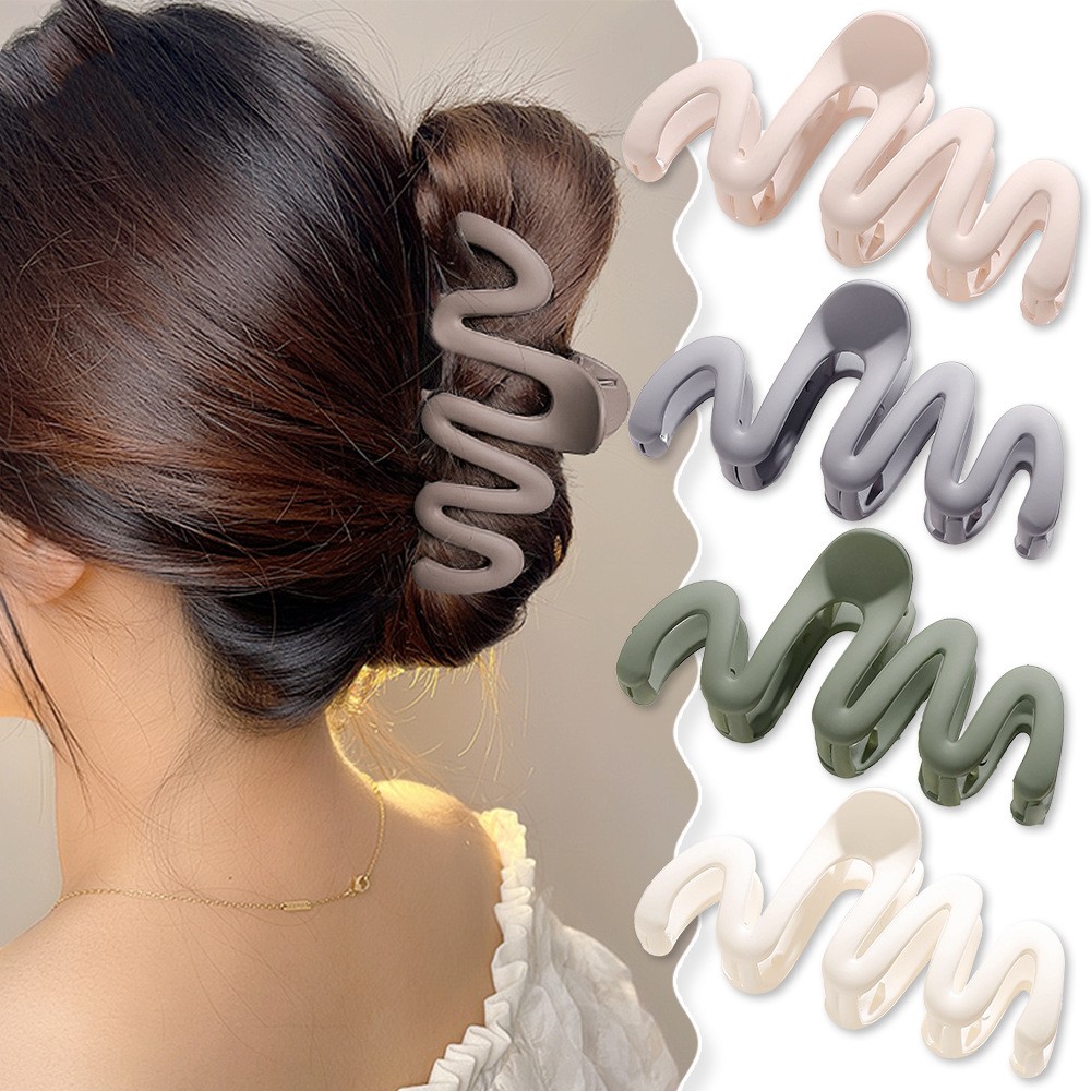 New Fashion Large Frosted Colo - Hair Clip Claw Large ulasan dan harga