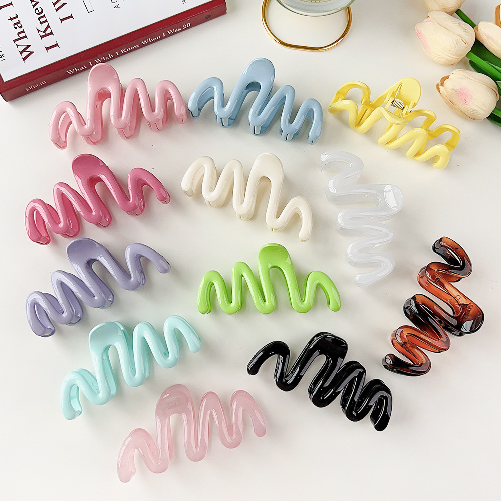 New Fashion Large Frosted Colo - Hair Clip Claw Large ulasan dan harga