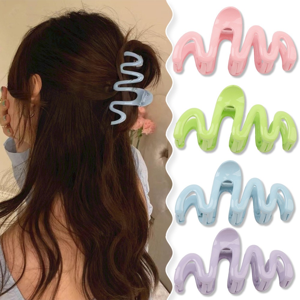 New Fashion Large Frosted Colo - Hair Clip Claw Large ulasan dan harga