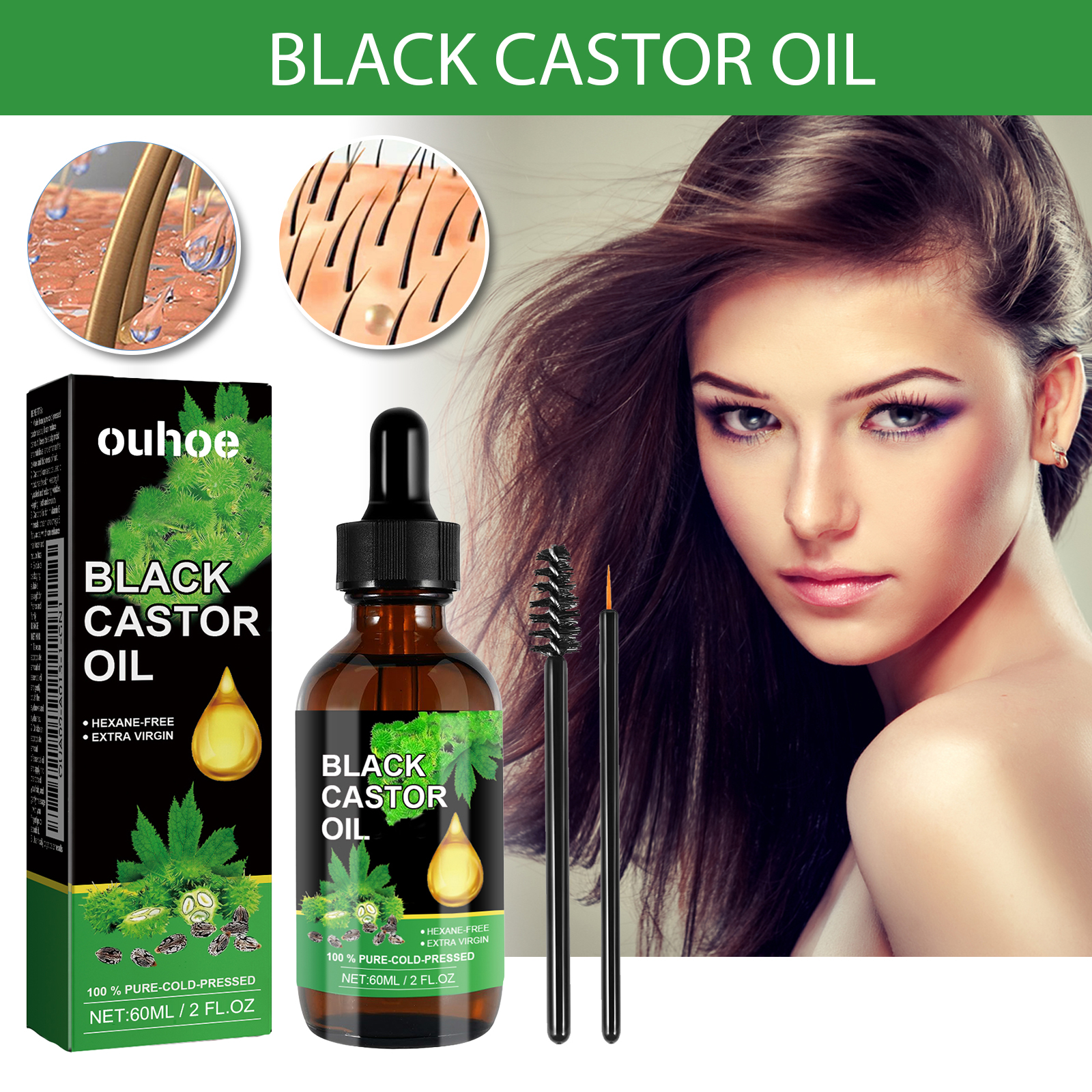 Black Castor Oil Nourishes Hai - Hair Care Nature ulasan dan harga