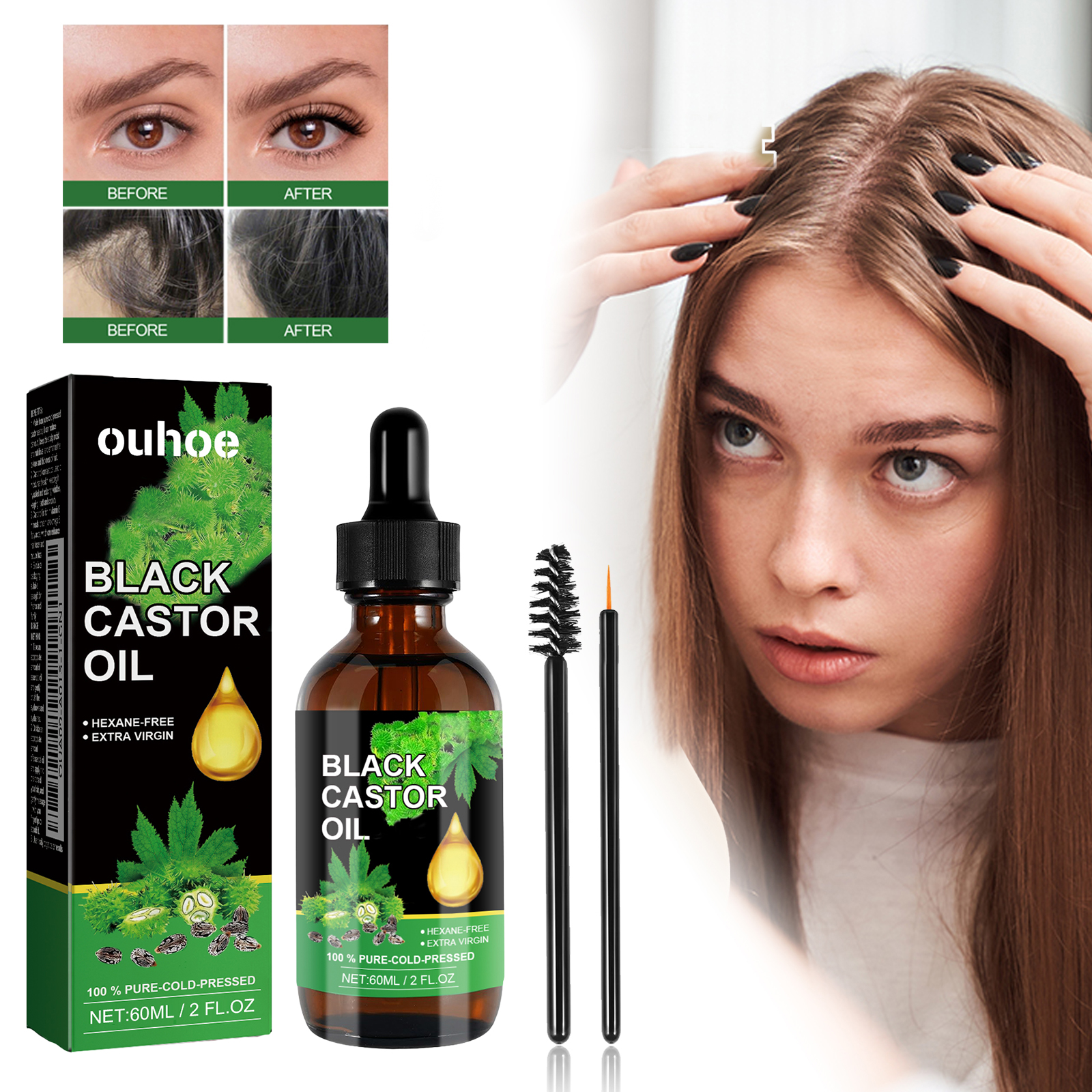 Black Castor Oil Nourishes Hai - Hair Care Nature ulasan dan harga