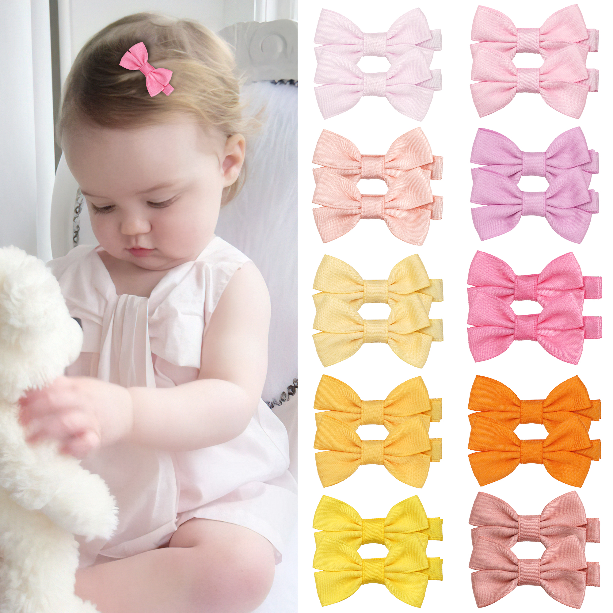 12/20 Pcs 2Inch Baby Hair Bows - Hair Care For Baby ulasan dan harga