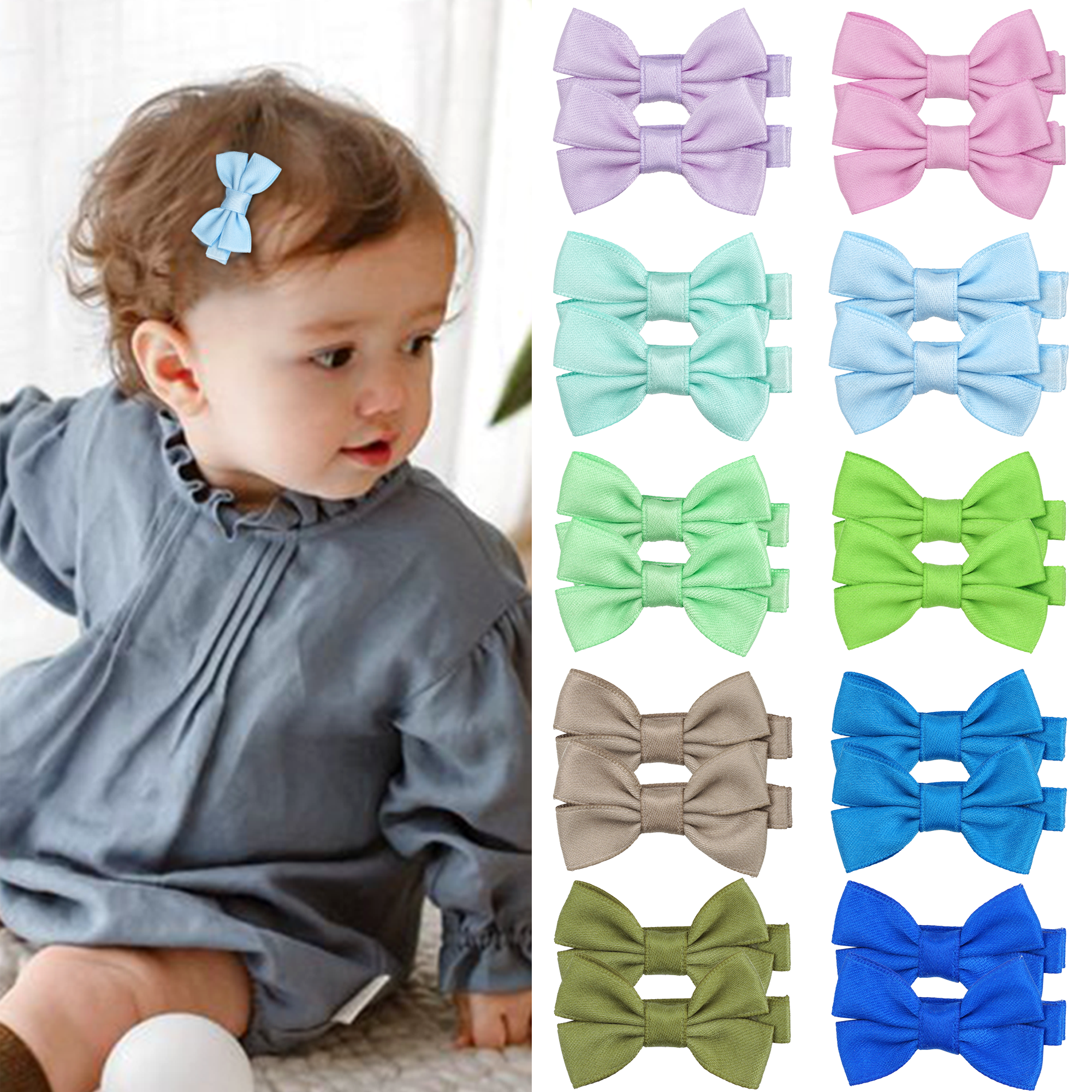 12/20 Pcs 2Inch Baby Hair Bows - Hair Care For Baby ulasan dan harga