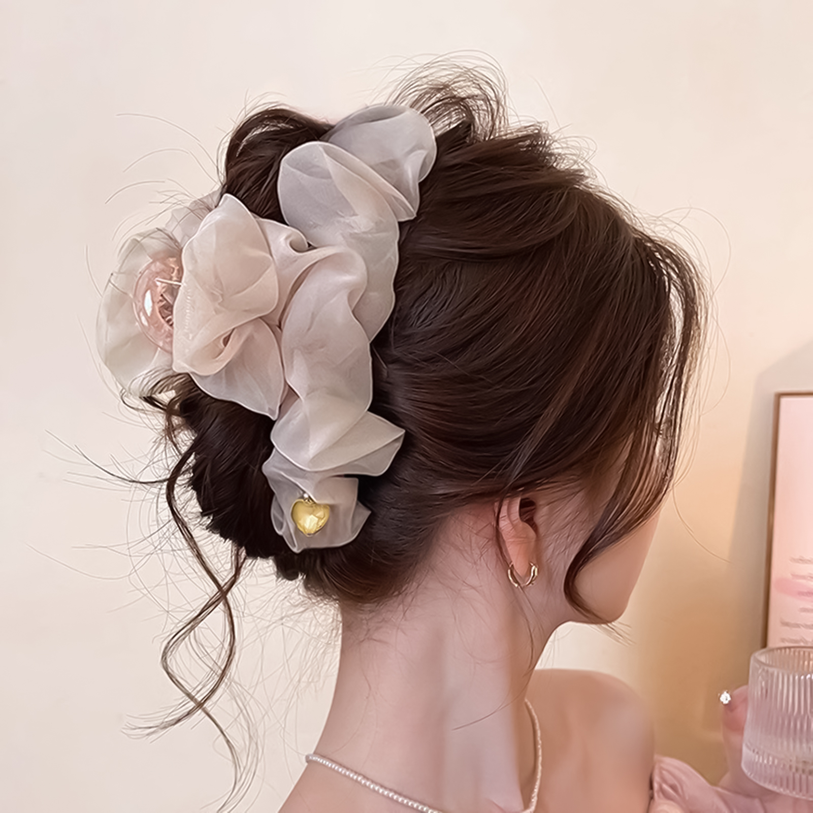 Women Large Mesh Hair Claw Cli - Hair Clip Claw Large ulasan dan harga