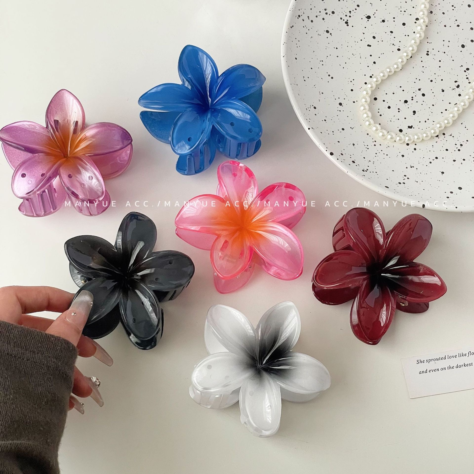 Hawaiian Gradient Hair Clips F - Hair Clip Claw Large ulasan dan harga