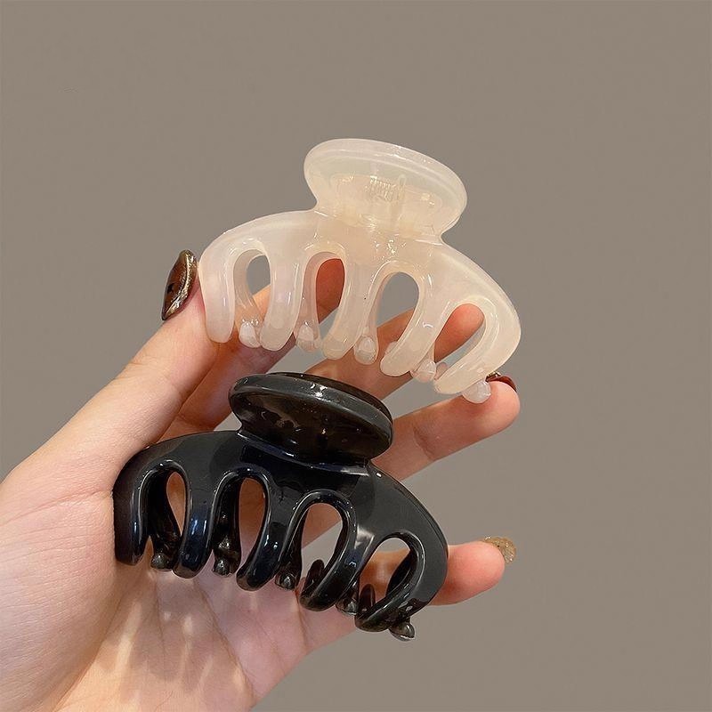 Elegant Solid Small Pumpkin Ha - Hair Clip Claw Large ulasan dan harga
