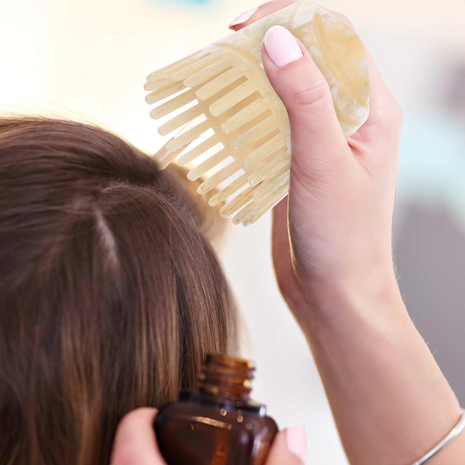Portable Oxhorn Haircomb With  - Hair Care Tips ulasan dan harga