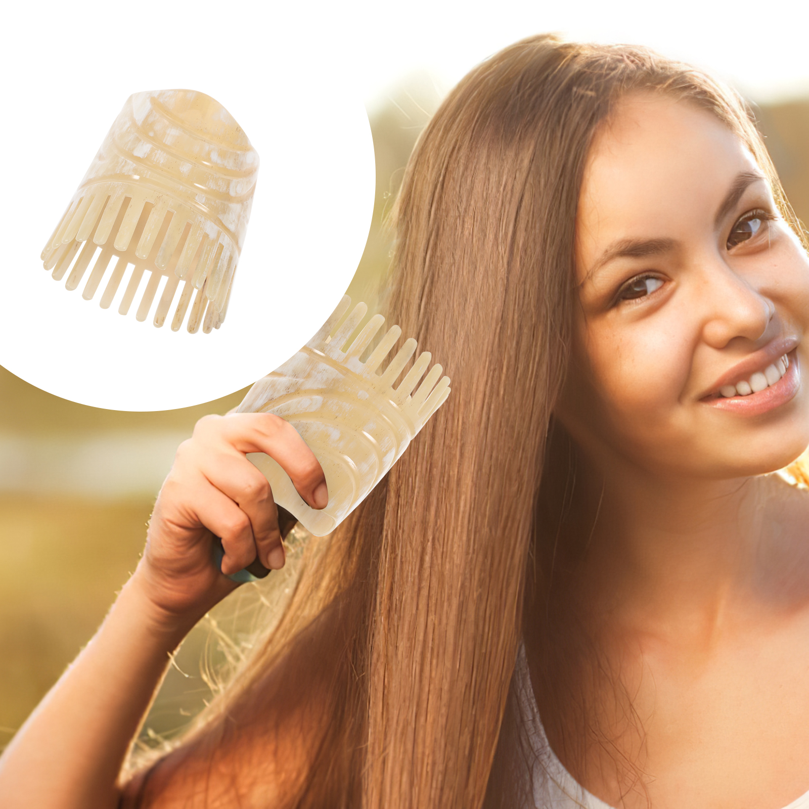 Portable Oxhorn Haircomb With  - Hair Care Tips ulasan dan harga
