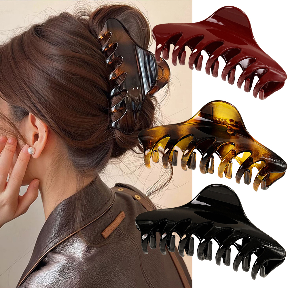 New Retro Korean Acetate Hair  - Hair Clip Claw Large ulasan dan harga