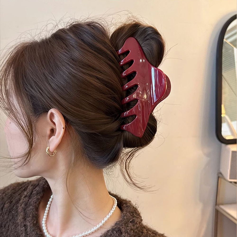 New Retro Korean Acetate Hair  - Hair Clip Claw Large ulasan dan harga