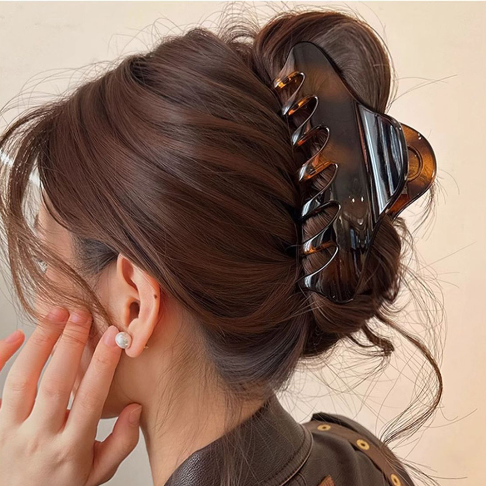 New Retro Korean Acetate Hair  - Hair Clip Claw Large ulasan dan harga