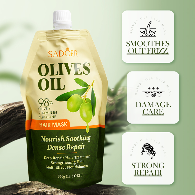 1/2Bags Olive Oil Hair Mask Co - Deep Conditioner Mask ulasan dan harga