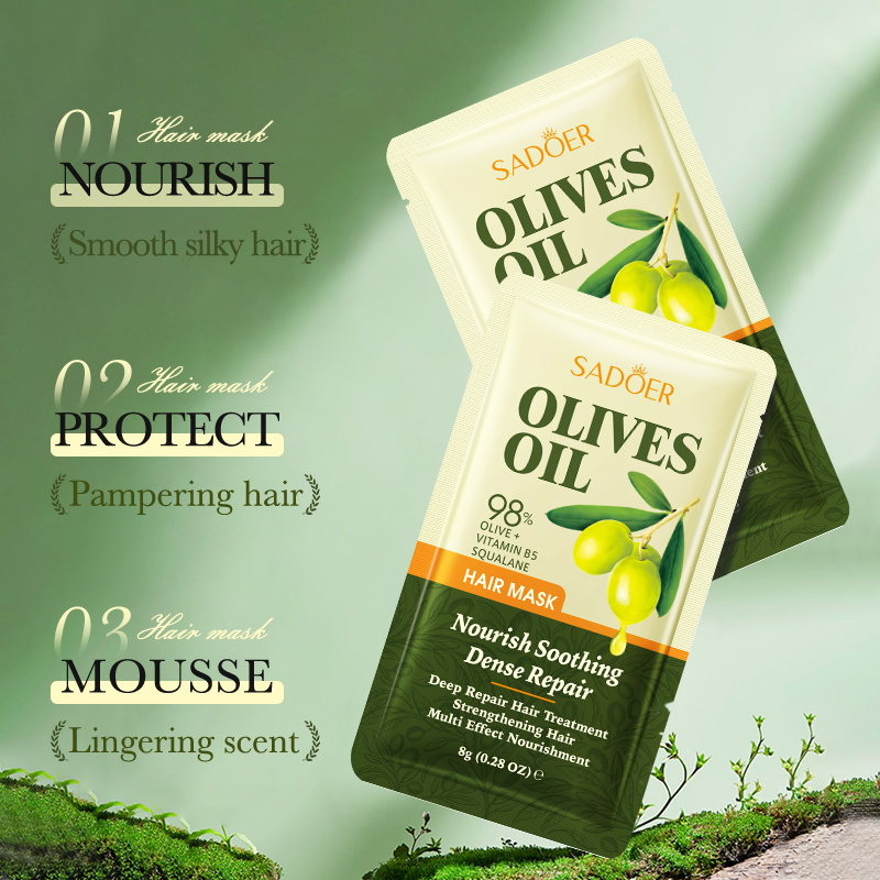 1/2Bags Olive Oil Hair Mask Co - Deep Conditioner Mask ulasan dan harga