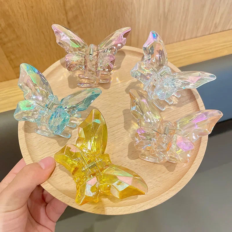 Crystal Butterfly Mermaid Hair - Hair Clip Claw Large ulasan dan harga