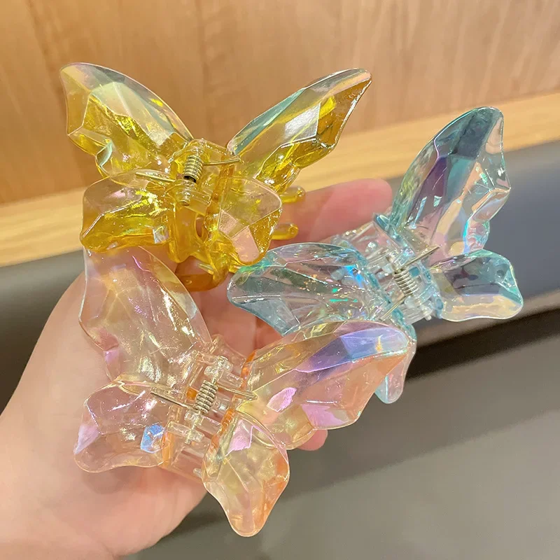Crystal Butterfly Mermaid Hair - Hair Clip Claw Large ulasan dan harga