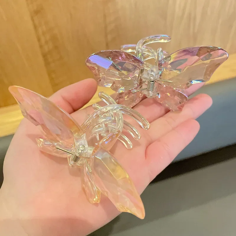 Crystal Butterfly Mermaid Hair - Hair Clip Claw Large ulasan dan harga