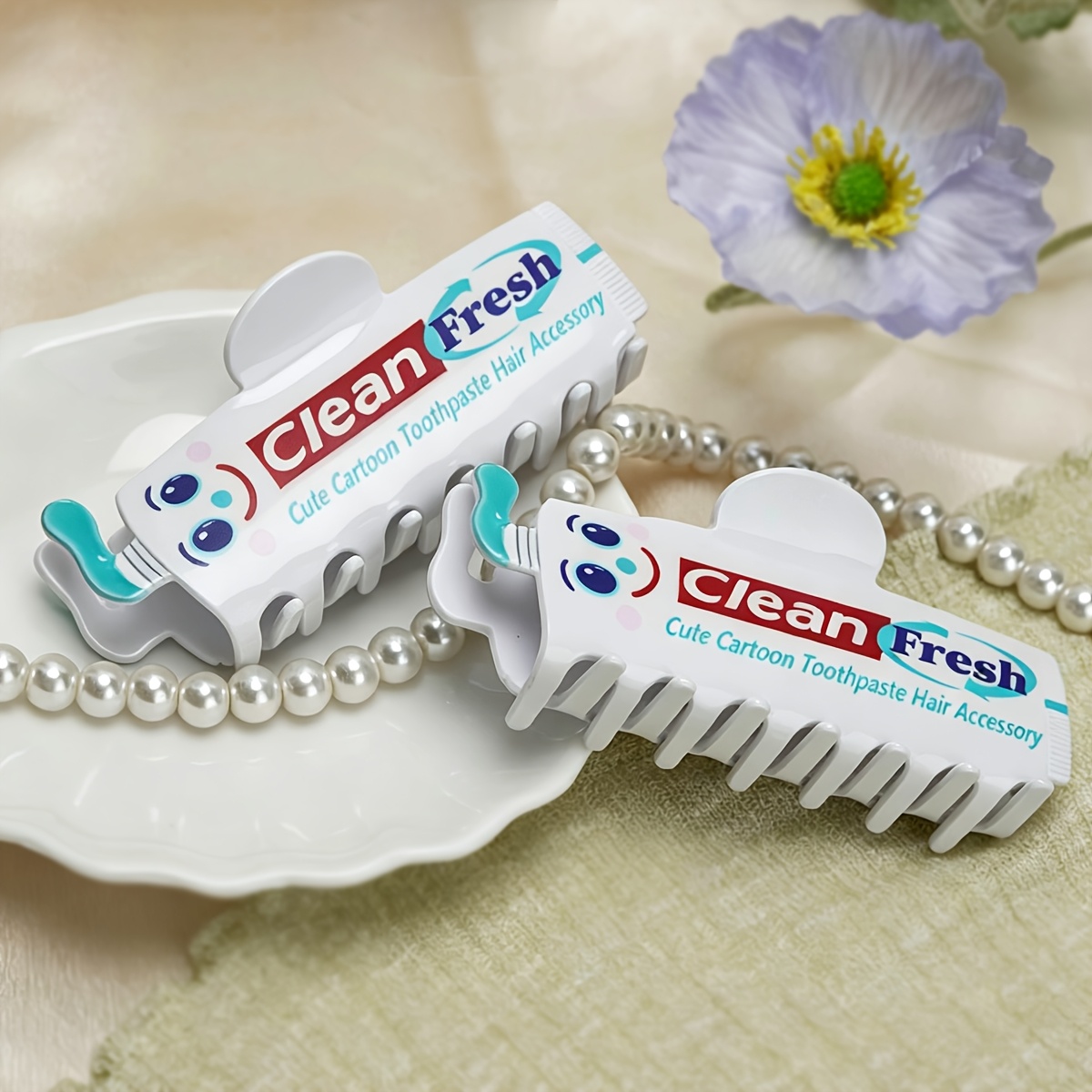 1pc Cute Cartoon Fun Toothpast - Hair Clip Claw Large ulasan dan harga