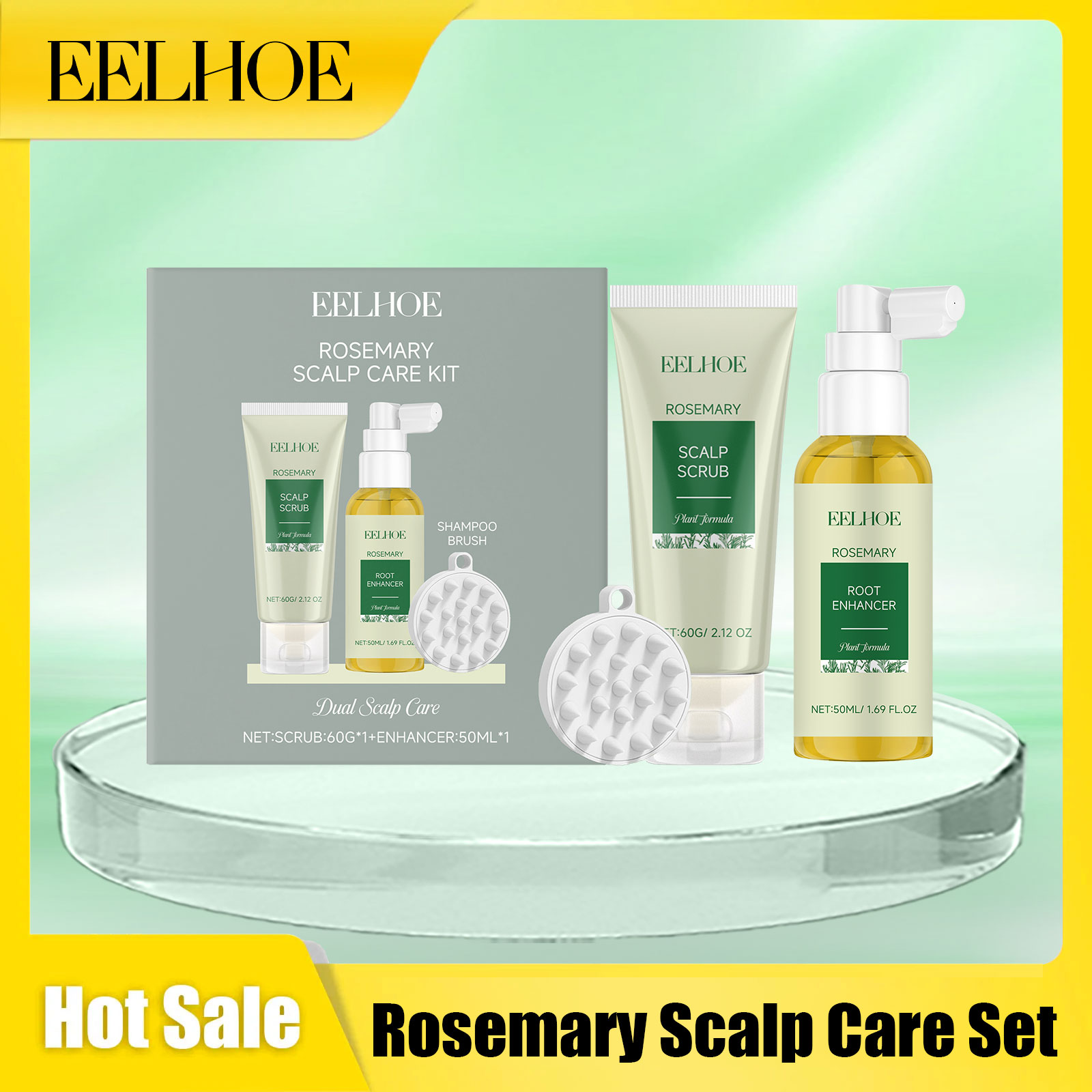 Eelhoe Rosemary Scalp Care Set - Rosemary Hair Oil ulasan dan harga